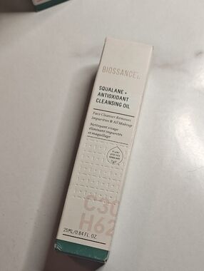 Biossance White Box with Teal Accent - Squalane Cleansing Oil